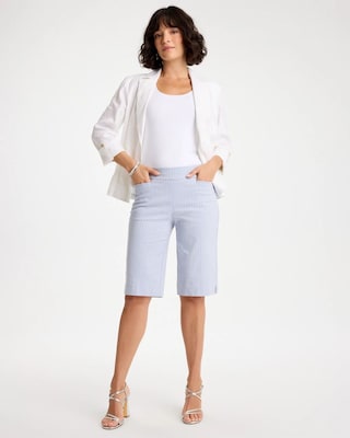 Striped Brigitte™ Slim Shorts click to view larger image.