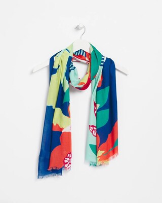 Mixed Floral Oblong Scarf