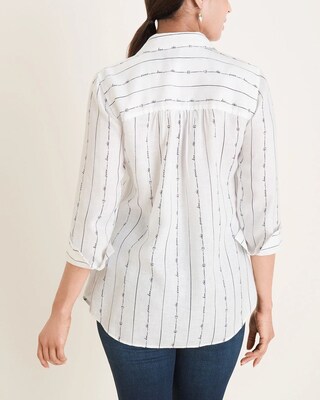 No-Iron FreshChic Linen Peace Love Chic Shirt