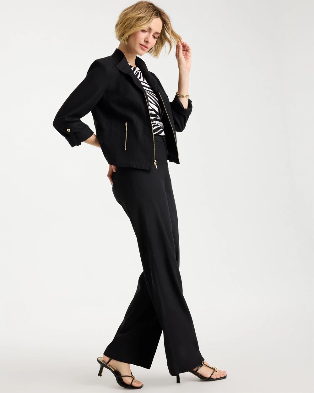 Linen Moto Jacket click to view larger image.