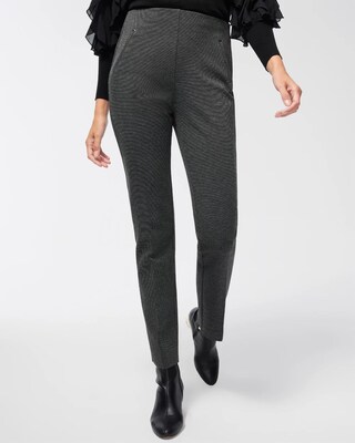 Petite Juliet Ponte Jacquard Ankle Pants