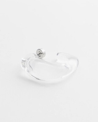 No Droop™ Clear Lucite Square Hoops