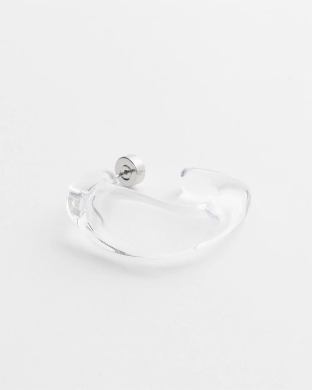 No Droop™ Clear Lucite Square Hoops