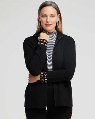 Zenergy Luxe® Cashmere Blend Grommet Cardigan