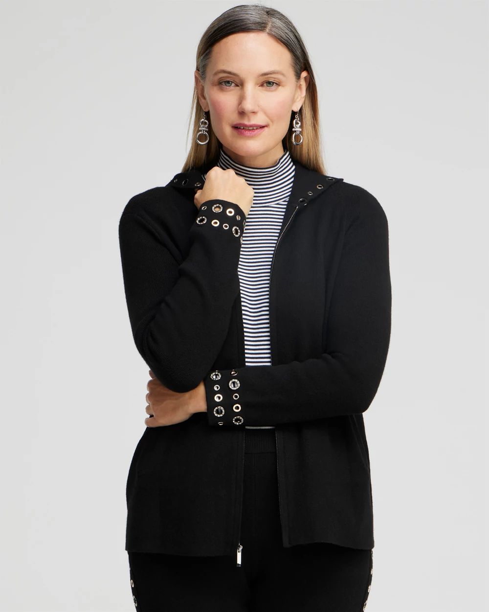 Zenergy Luxe® Cashmere Blend Grommet Cardigan