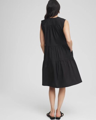 Poplin Smocked Midi Dress click to view larger image.