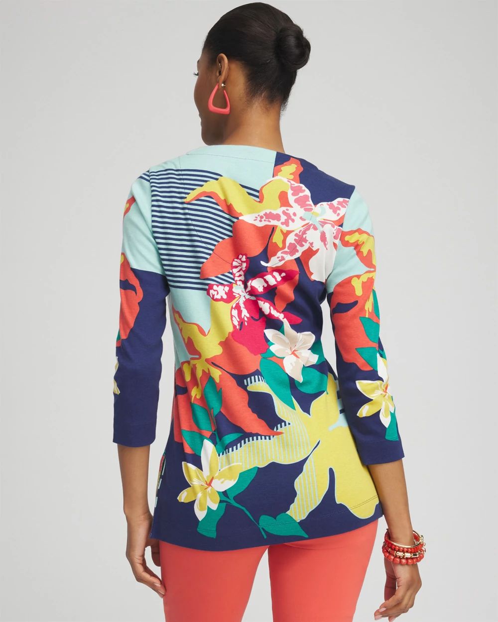 Floral V-neck Tunic