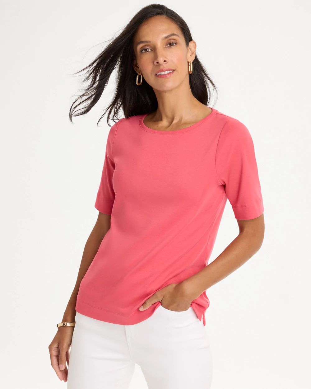 Pima Elbow Sleeve Tee