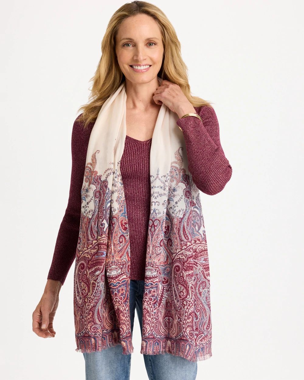 Paisley Mirage Oblong Scarf click to view larger image.