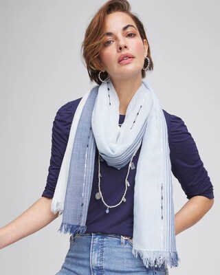 Slub Ombre Oblong Scarf click to view larger image.