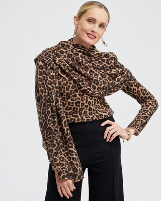 Animal Print Cashmere Wrap