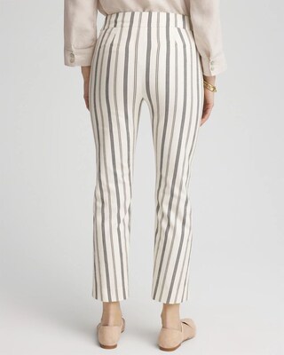 Brigitte™ Slub Striped Cropped Pants click to view larger image.