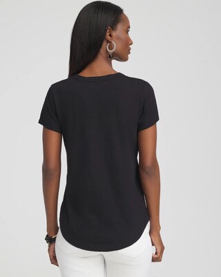 Cap Sleeve V-neck Tee click to view larger image.