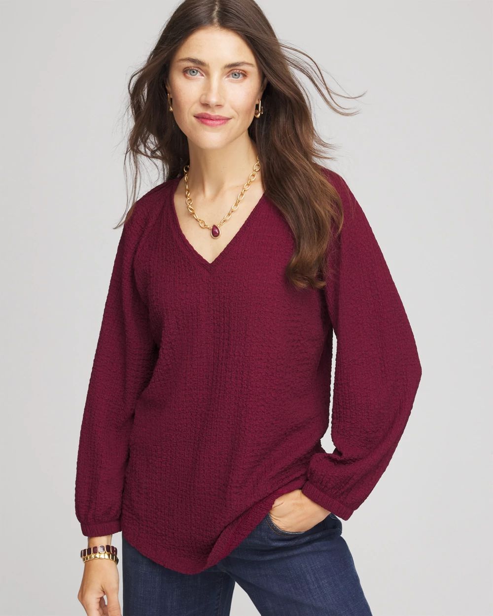 Textured Raglan Top