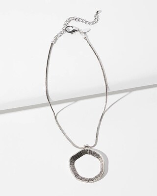 Silver Tone Pendant Necklace