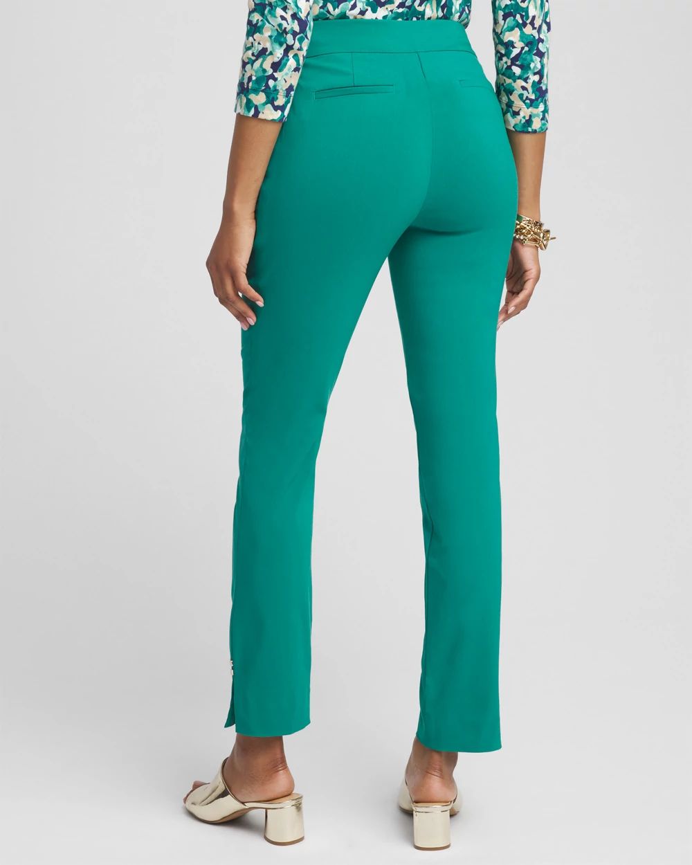 Brigitte Rivet Slit Ankle Pants