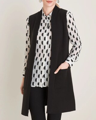 Cable-Detail Pocket Sweater Vest
