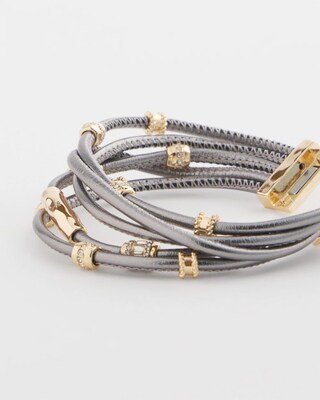 Mixed-Metal Rhinestone Bracelet
