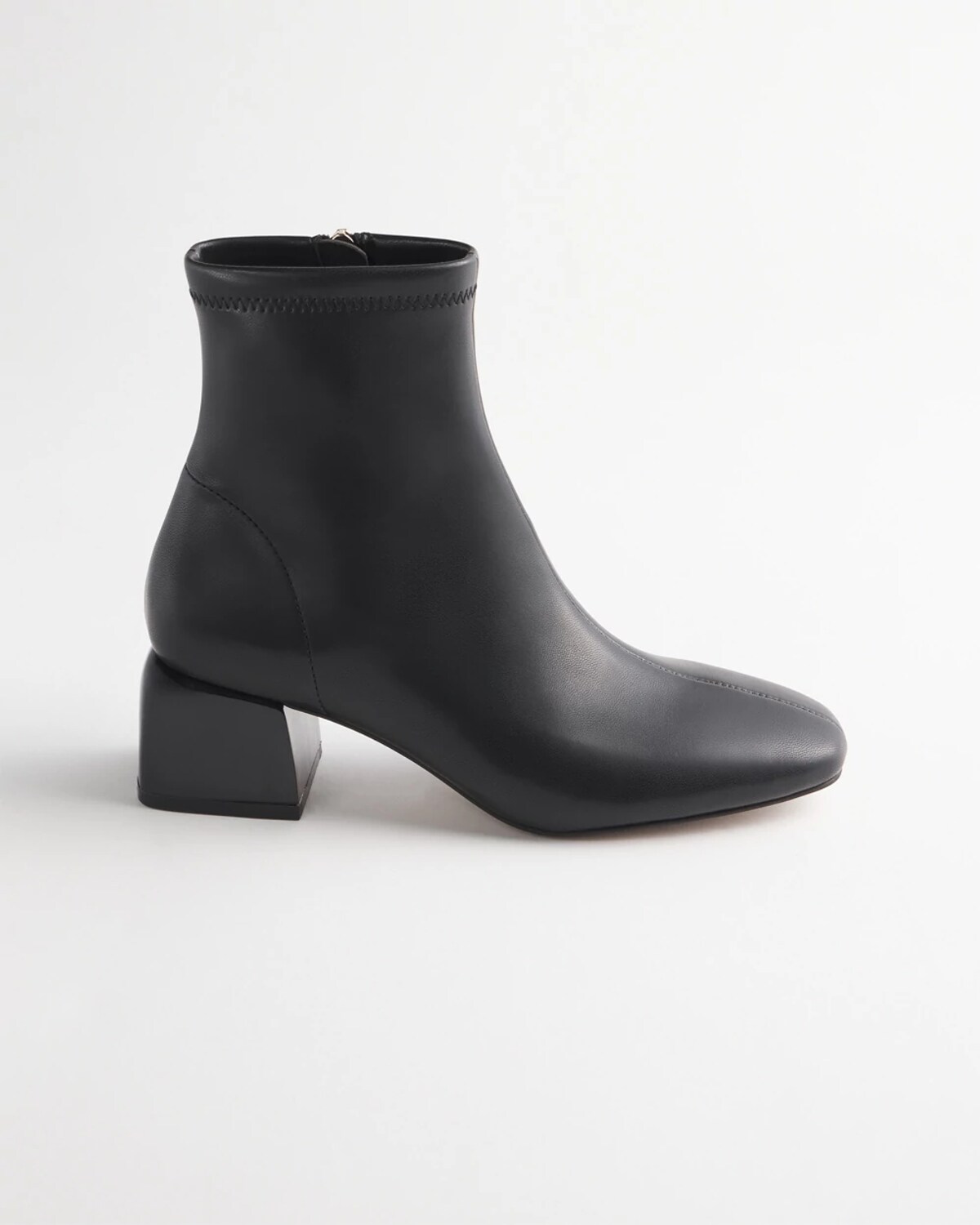Chico's Lacquer Heel Stretch Boot In Black In Black