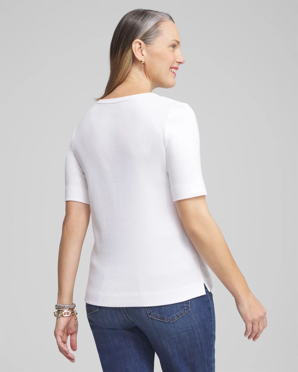 Everyday Elbow Sleeve Tee click to view larger image.