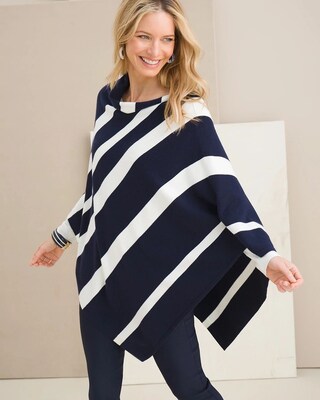 Nautical Striped Poncho