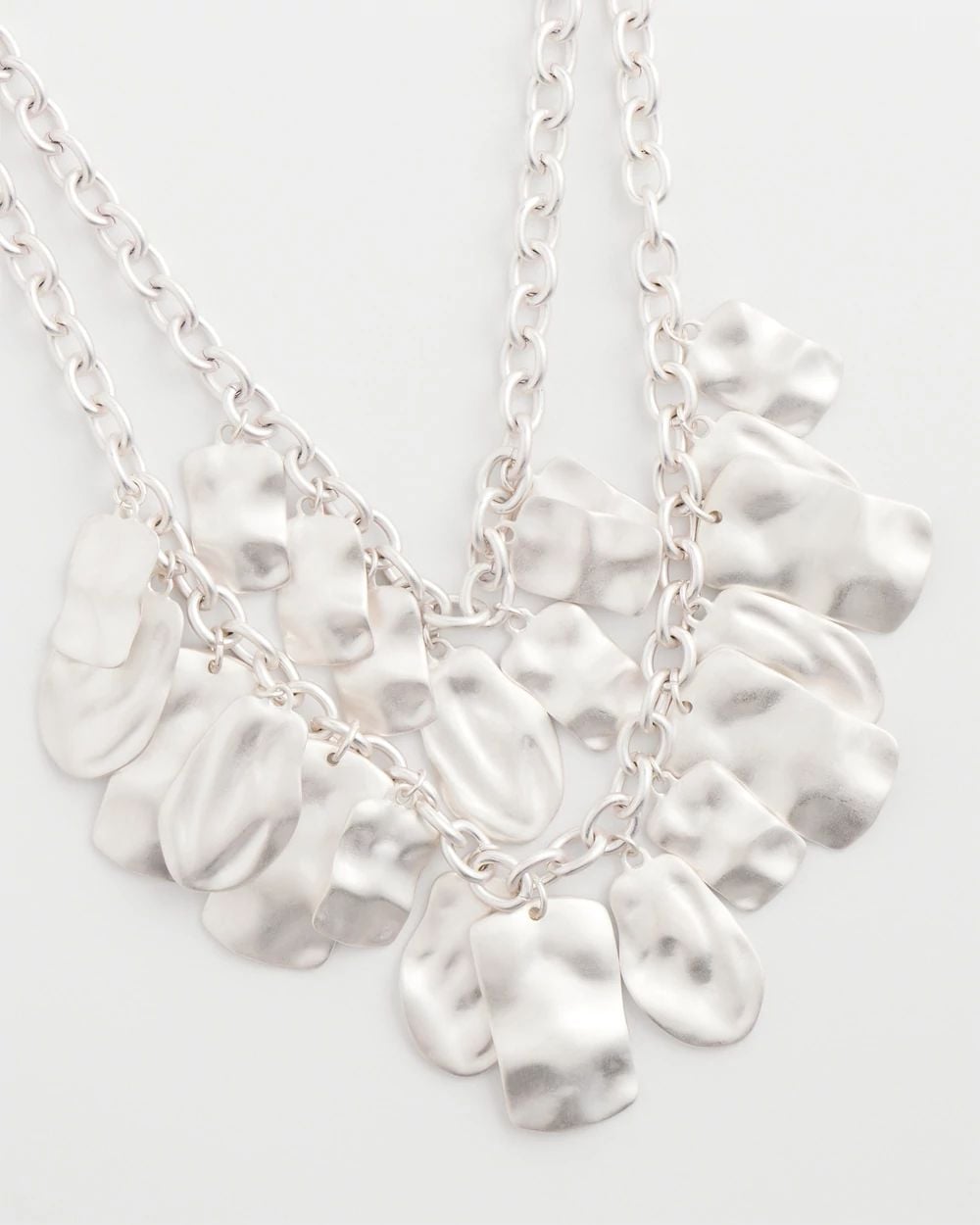 Double Square Charm Pendant Necklace