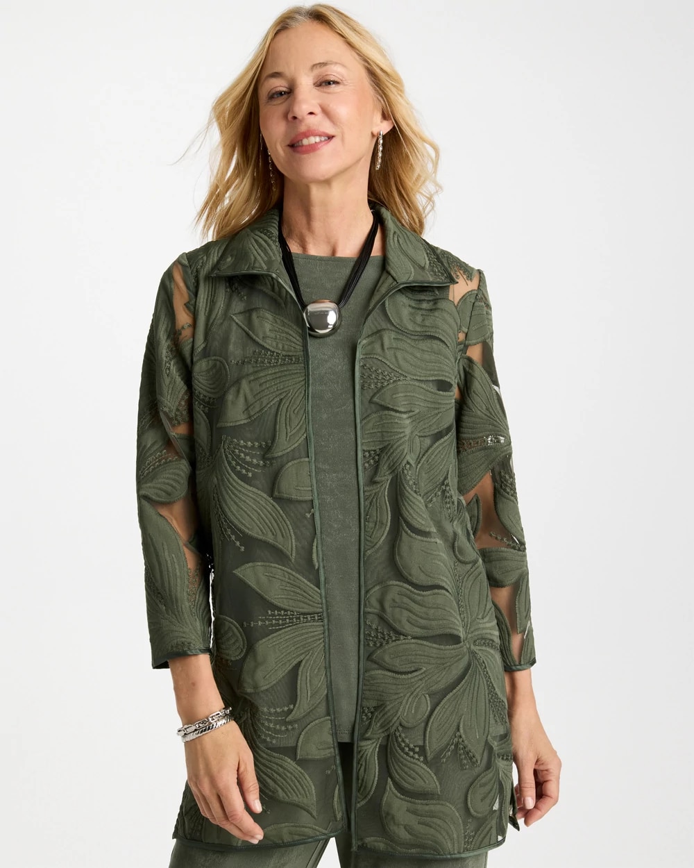Travelers™ Collection Applique Embroidered Jacket, photo 1 of 5