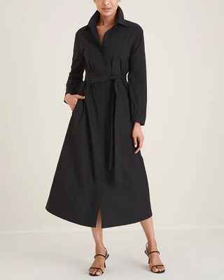 Black Label Stretch Poplin Shirt Dress