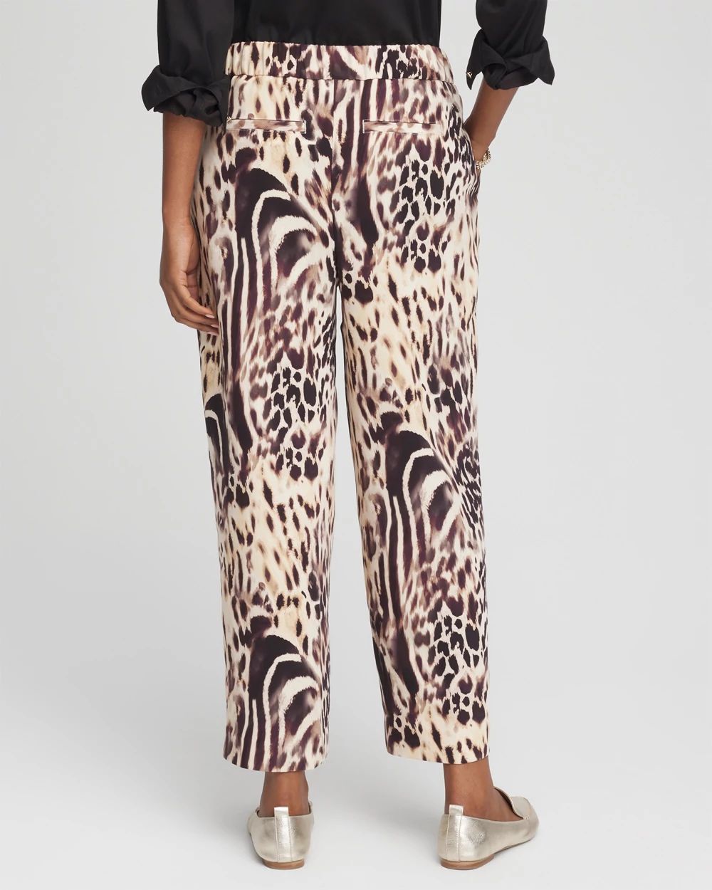 Bengal Marks Crepe Tapered Ankle Pants