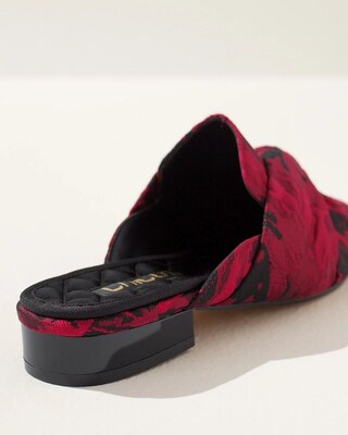 Rose Jacquard Mules
