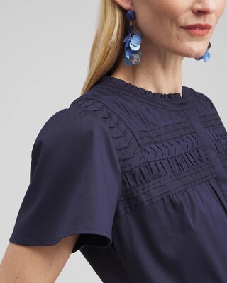 Poplin Pintuck Dress