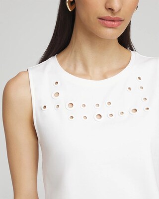 Grommet Neck Detail Tank