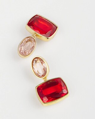No Droop® Red Double Drop Earrings