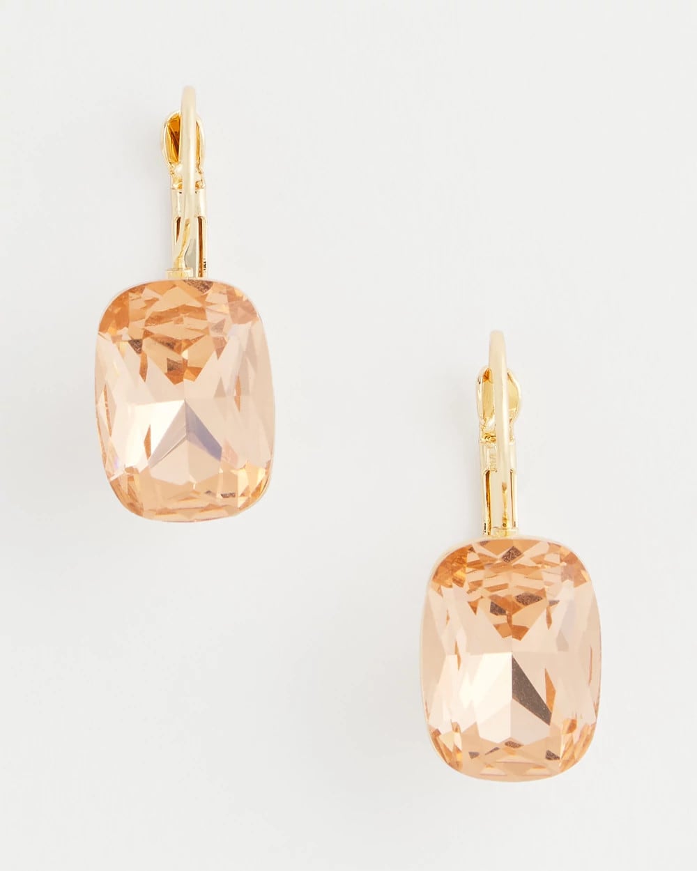 Pink Gem Drop Earrings