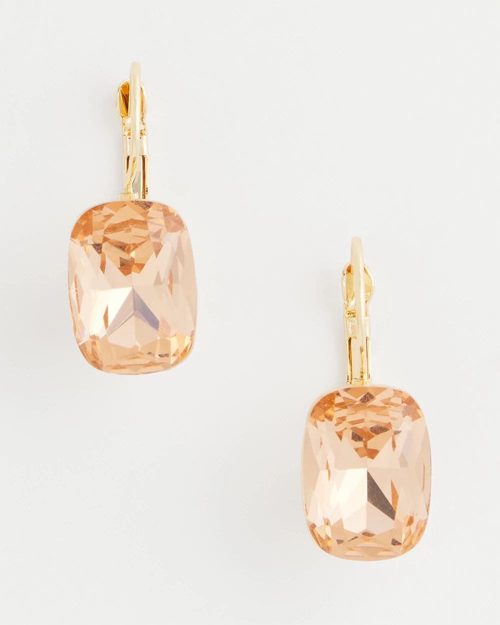 Pink Gem Drop Earrings