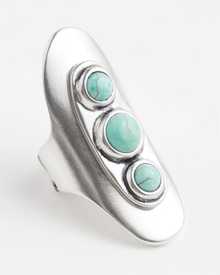 Turquoise Howlite Ring