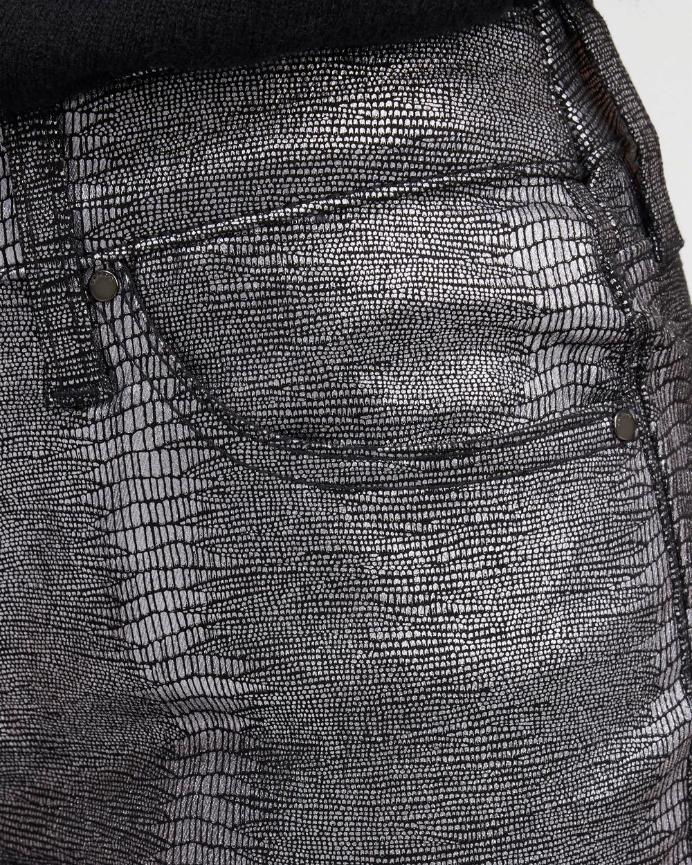 Petite Girlfriend Coated Ankle Jeans