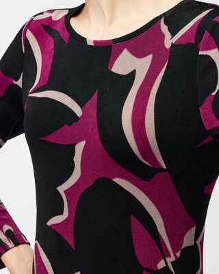 Travelers Leafy Long Sleeve Midi Dress