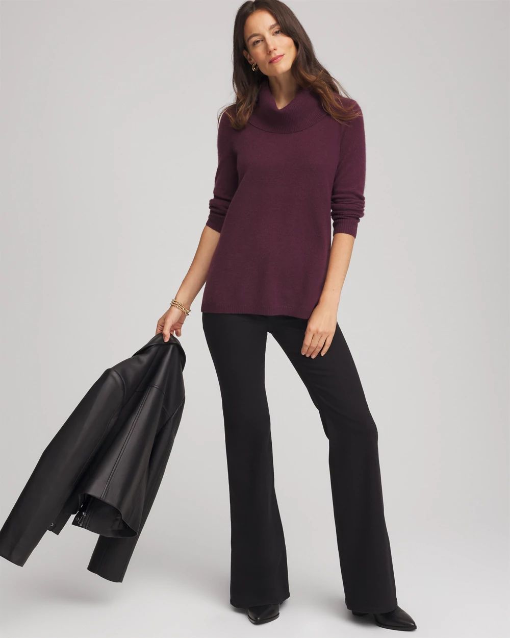 Cowlneck Cashmere Pullover Tunic click to view larger image.