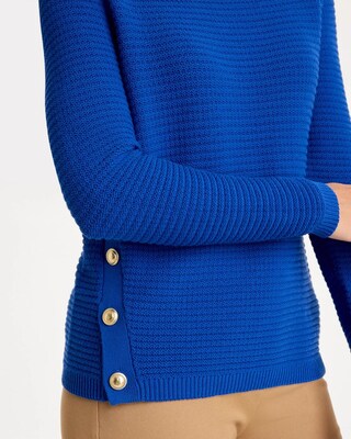 Button-Detail Pullover Sweater click to view larger image.