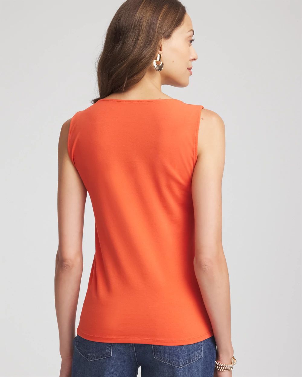 Jersey Knit Square-Neck Tank