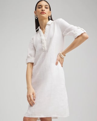 Linen 3D Floral Dress click to view larger image.