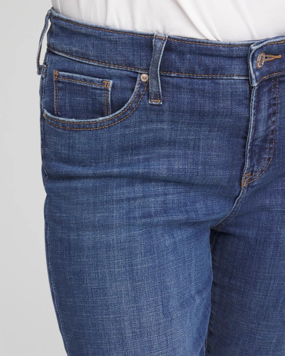 Girlfriend Fray Hem Ankle Jeans click to view larger image.