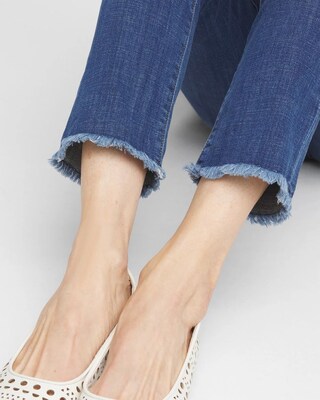 Girlfriend Fray Hem Ankle Jeans click to view larger image.