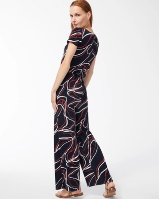Petite Travelers Belted Jumpsuit