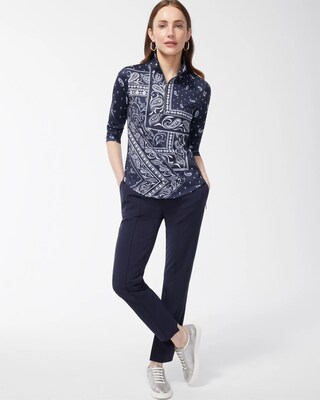 Zenergy UPF Bandana Print Long Sleeve Top
