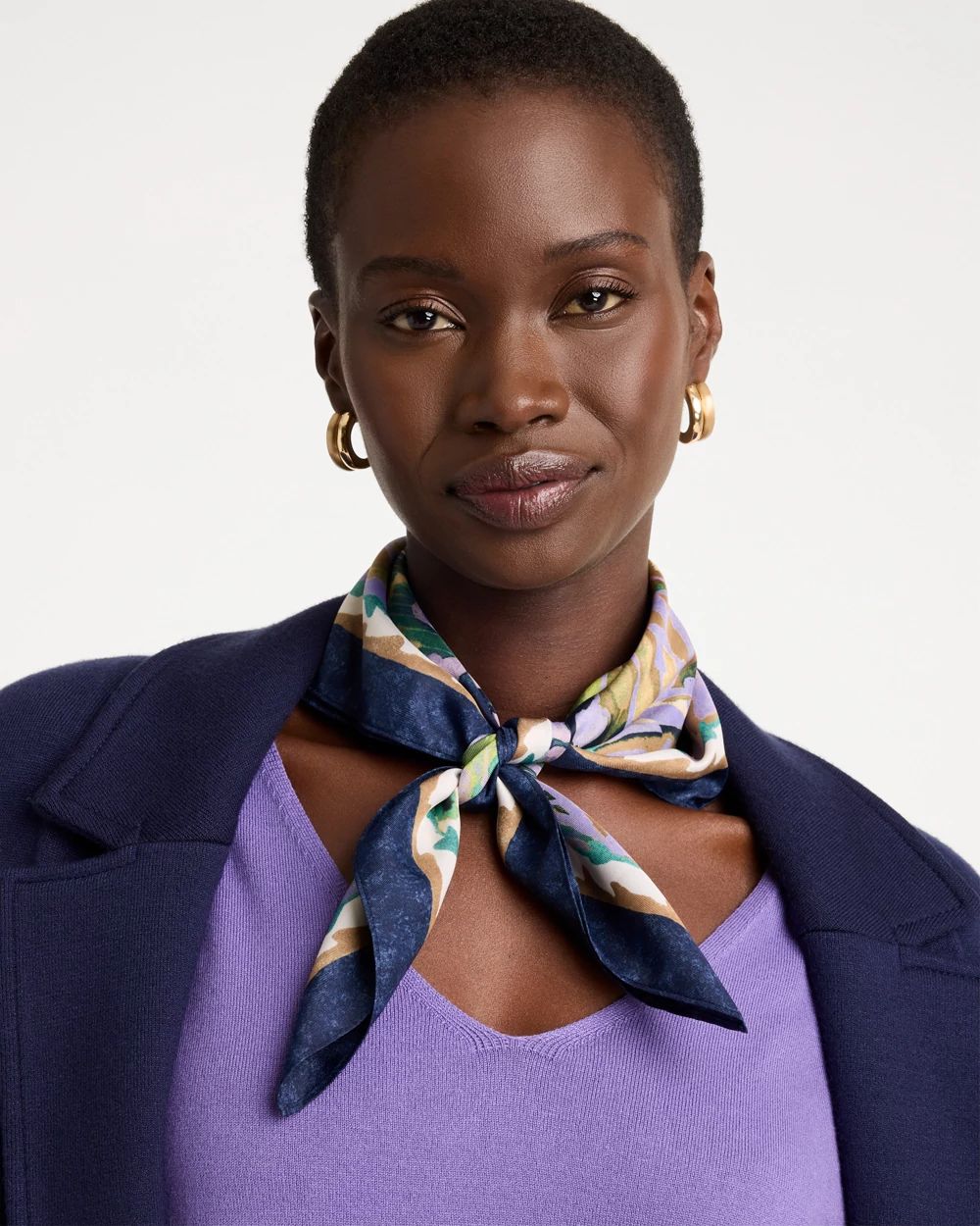 Woven Printed Square Scarf click to view larger image.