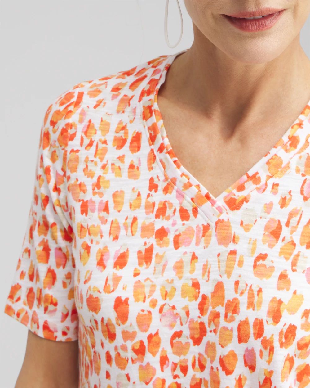 Dots Elbow Sleeve A-line Tee