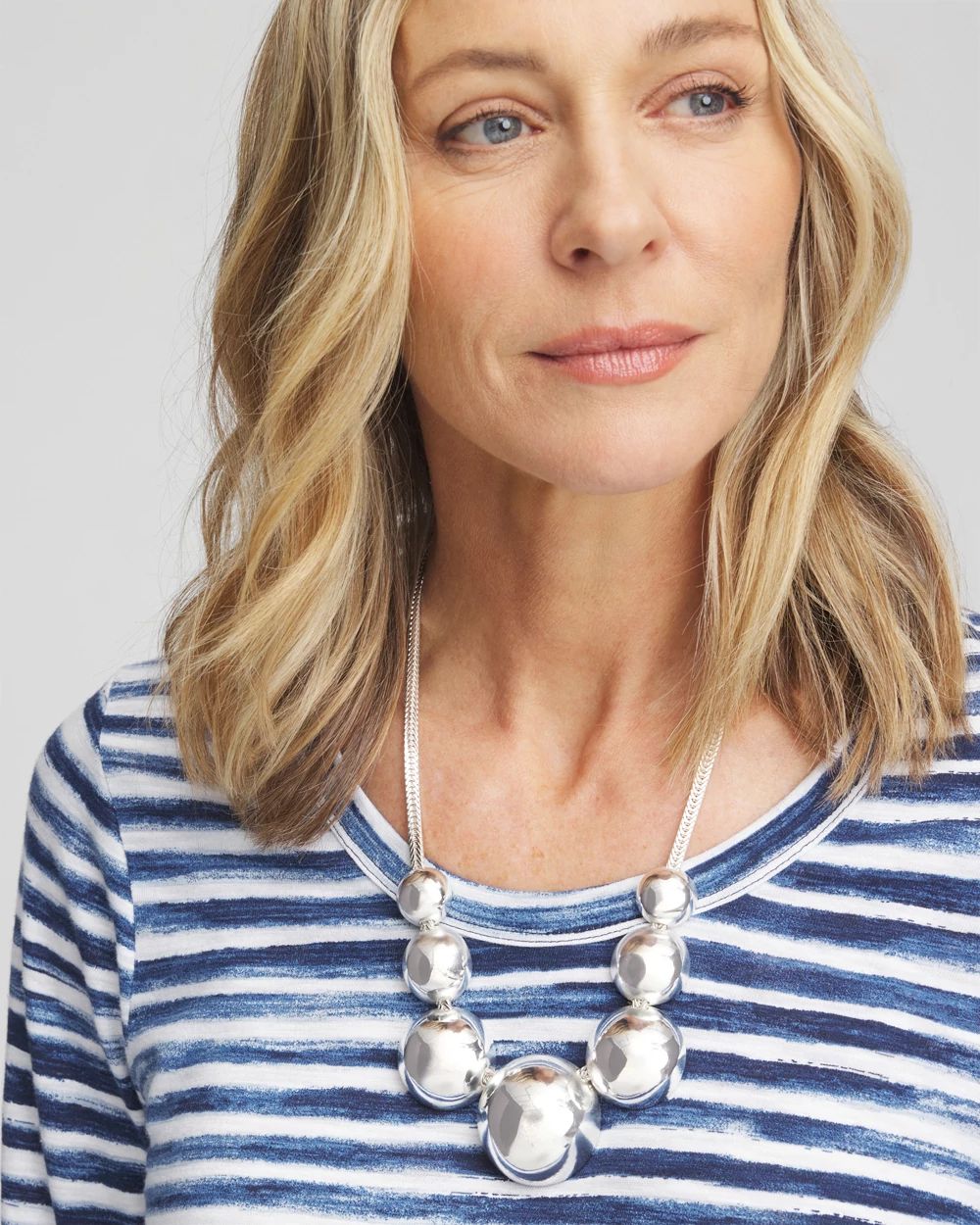 Silver Bib Necklace