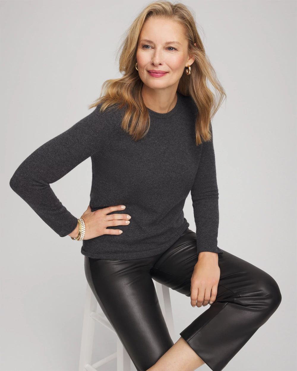 Crewneck Cashmere Pullover Sweater